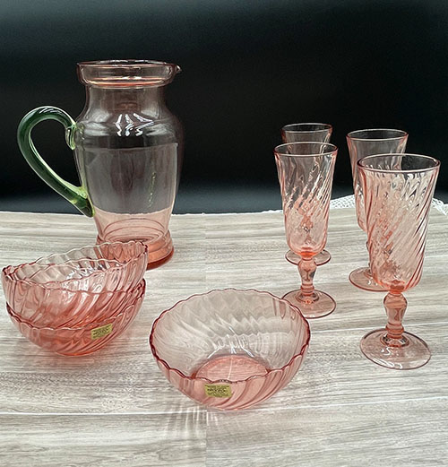 Vintage Pink Glassware