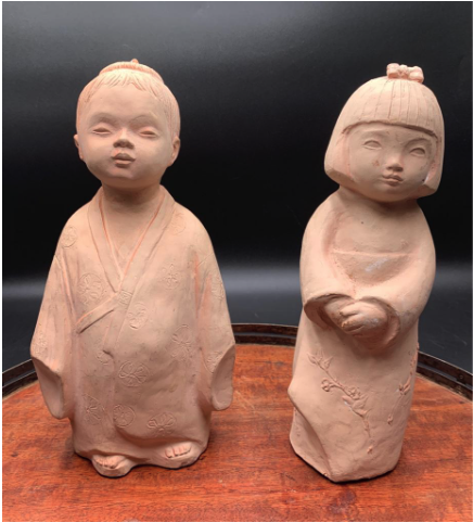 boy and girl Austin Productions statues from the 80s vintage gift for mom unique mother's day gift ideas vintage