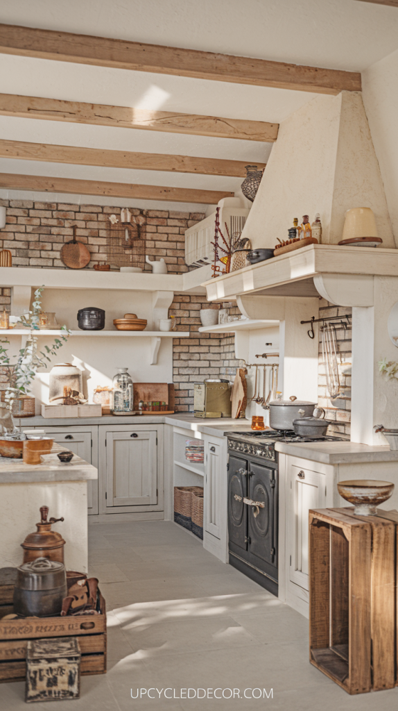 vintage modern farmhouse kitchen aesthetic