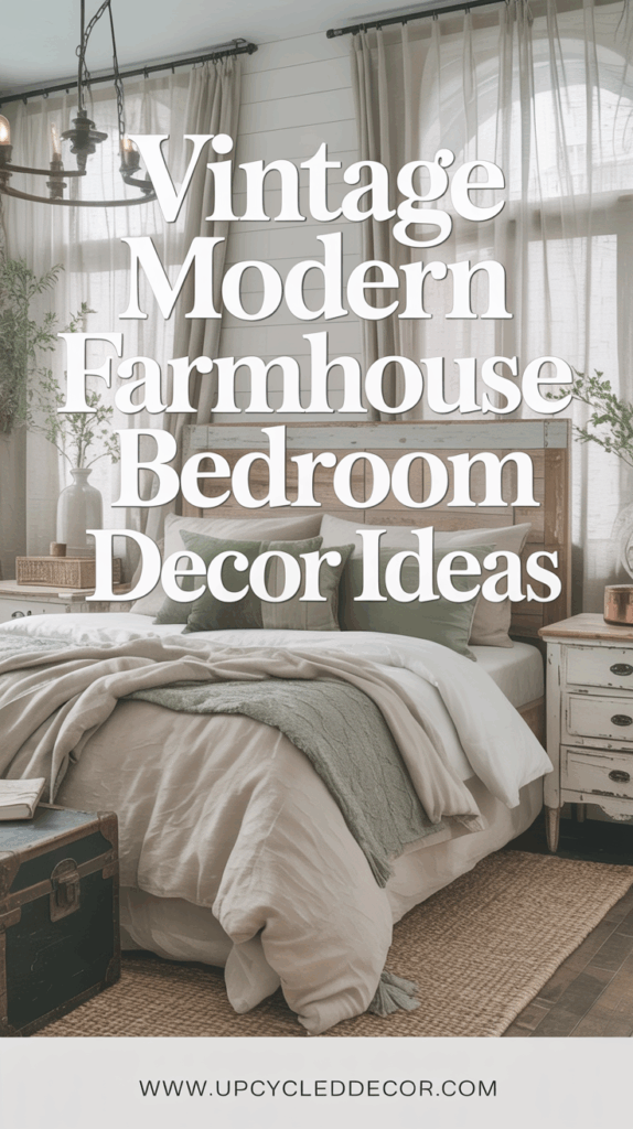 Modern Farmhouse vintage bedroom decor for modern farmhouse look vintage