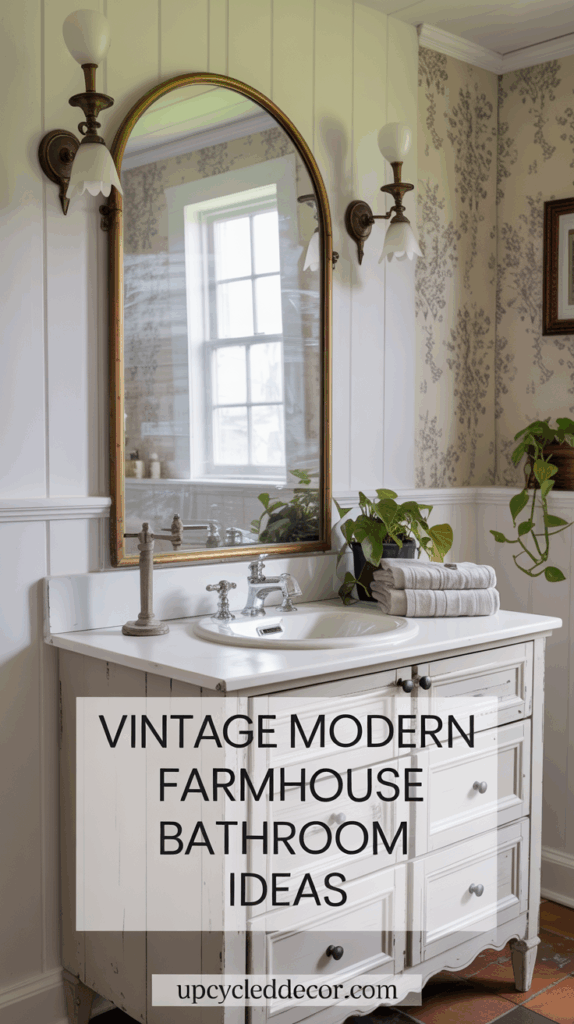 vintage modern farmhouse bathroom ideas