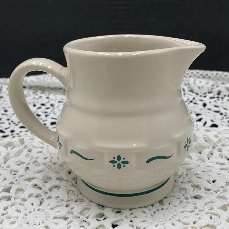 Longaberger pottery small pitcher summer kitchen decor